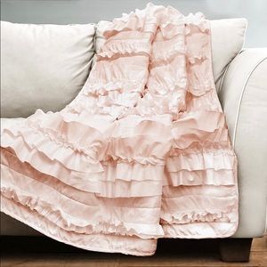 Pink Ruffle Throw. Brand new